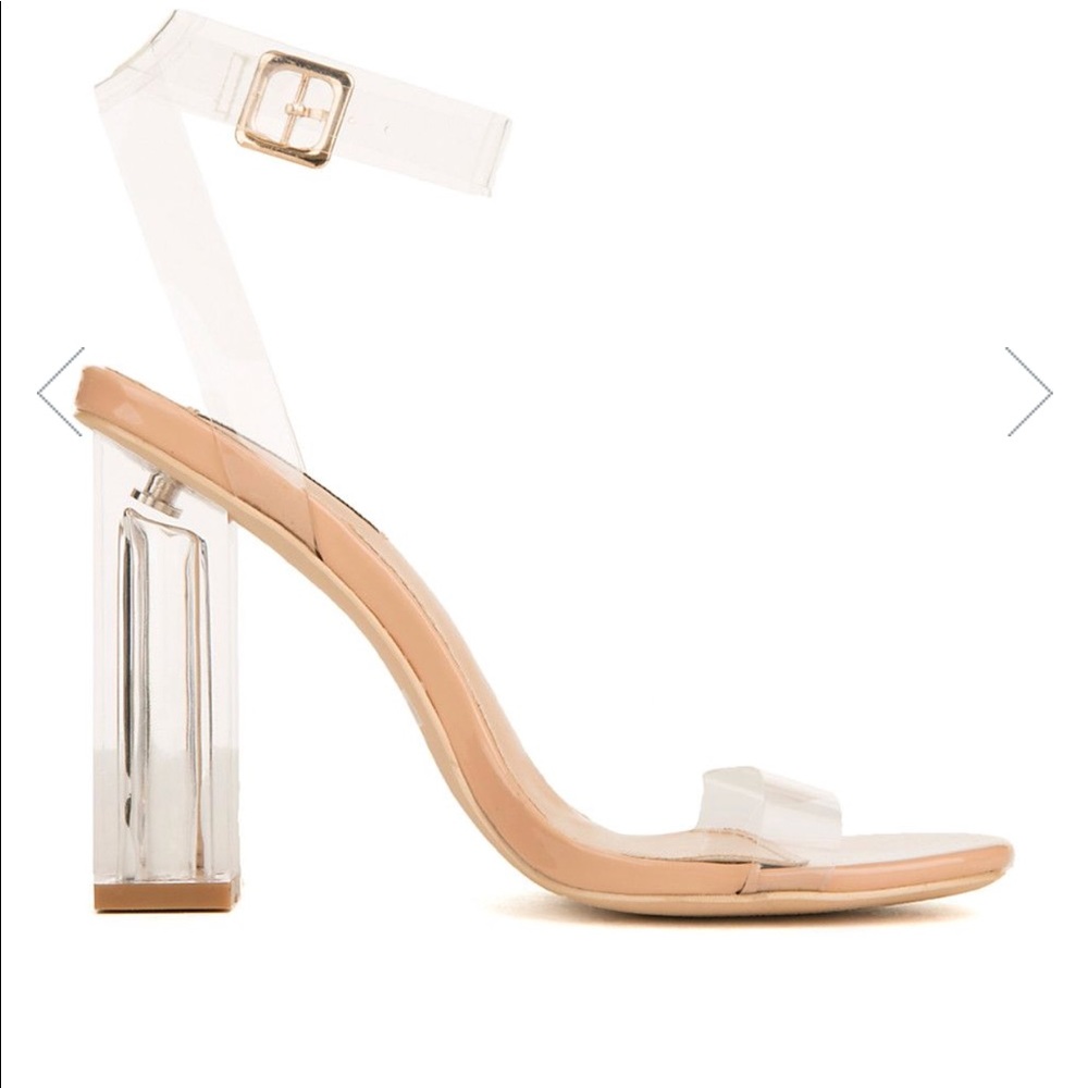 Rose gold and see through heels